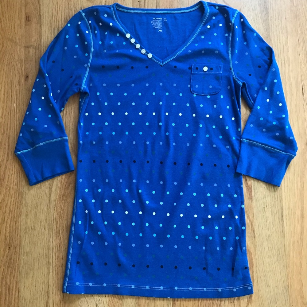 Girls Old Navy XL (14) polka dot top